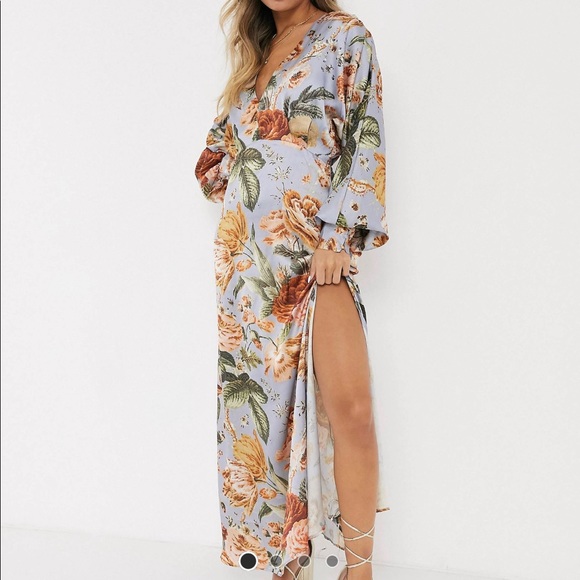 asos light blue maxi dress